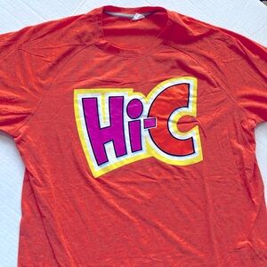HI C I’m Back performance blend tshirt tee logo shirt orange retro brand EUC